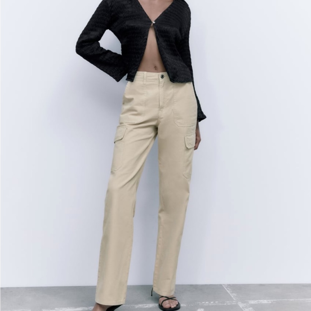 Zara Cargo Straight Leg Pants